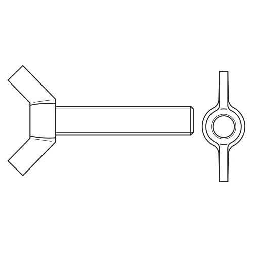WING SCREW ZP, Tornillo mariposa en acabado zincado