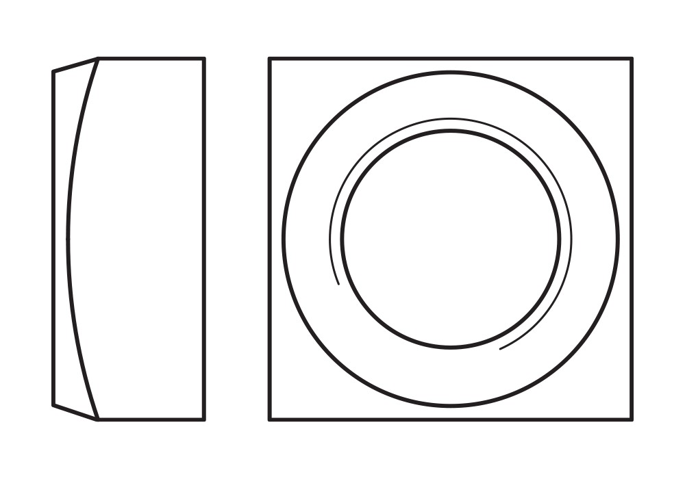DIN 557 ZP, Tuerca cuadrada en acabado zincado