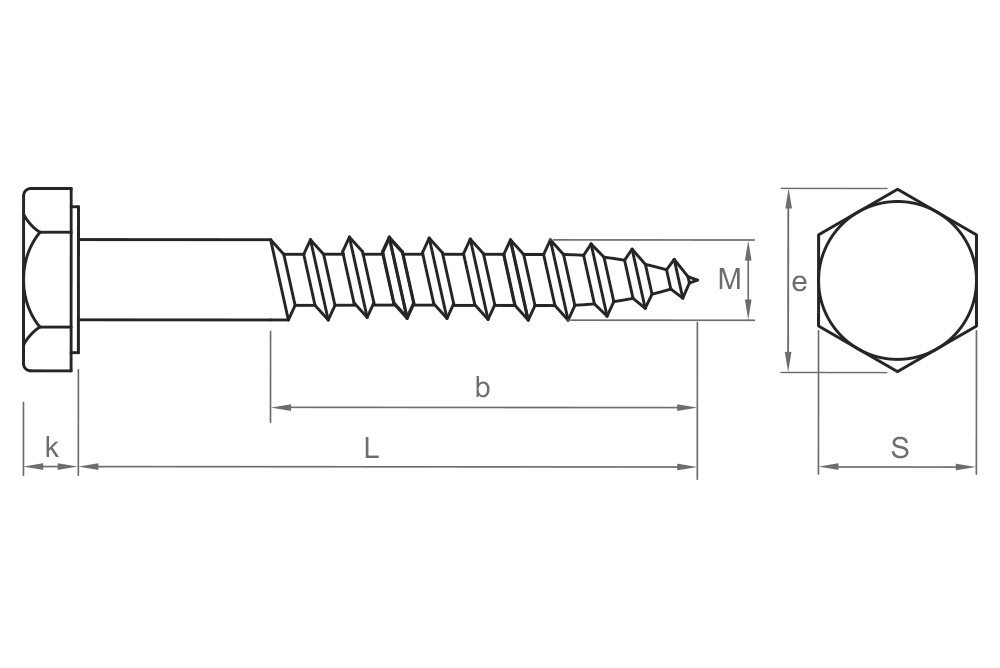 ART. 571 ZP, Tirafondo barraquero en acabado zincado