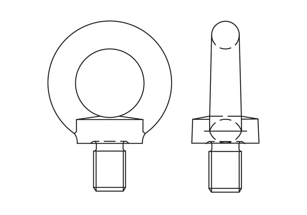 ART. 580 A4, Cáncamo macho D-580 en acero inoxidable A4
