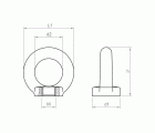 ART. 582 A2, Cáncamo hembra D-582 en acero inoxidable A2