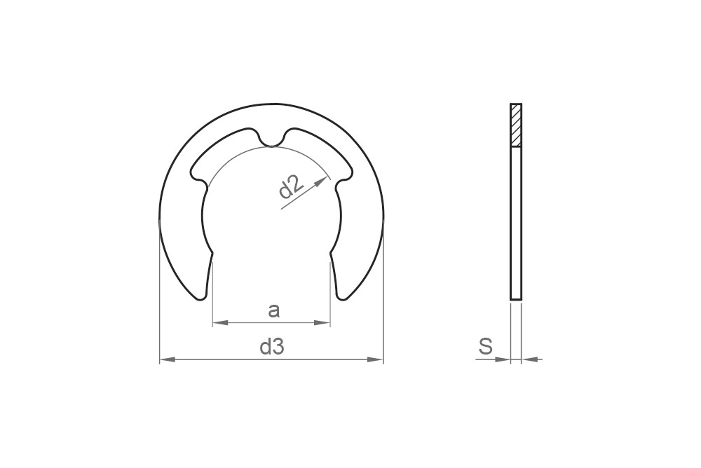 DIN 6799, Arandela de seguridad dentada en el interior