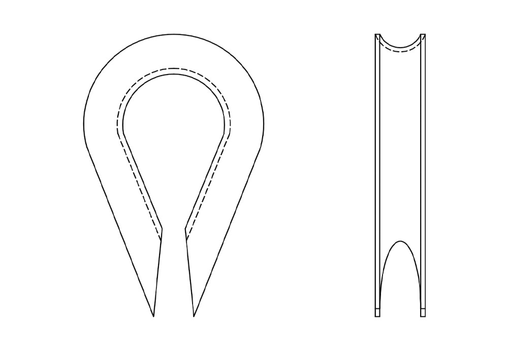 DIN 6899-A A4, Guardacabo en acero inoxidable A4
