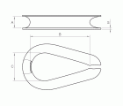 DIN 6899-A A4, Guardacabo en acero inoxidable A4