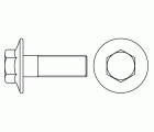 DIN 6921 8.8 ZP ~ ISO 1665, Tornillo hexagonal con collar grafilado en acabado zincado y calidad 8.8