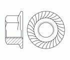 DIN 6923 A4, Tuerca brida grafilada con balona en acero inoxidable A4
