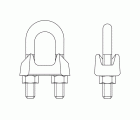 DIN 741 A4, Sujetacable en acero inoxidable A4