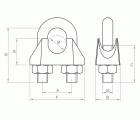 DIN 741 A4, Sujetacable en acero inoxidable A4