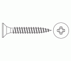 DIN 7505-A A2, Tirafondo para madera con cabeza avellanada y huella PZ en acero inoxidable A2