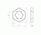 DIN 7967 BL, Tuerca hexagonal de seguridad en acabado negro