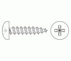 DIN 7981 C-H ZP ~ ISO 7049, Tornillo rosca chapa con cabeza alomada y huella PH en acabado zincado