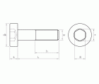 DIN 7984 8.8 BL, Tornillo allen de cabeza baja en acabado negro y calidad 8.8