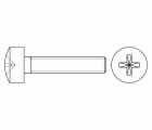 DIN 7985 A2 ~ ISO 7045, Tornillo con cabeza alomada y huella PH en acero inoxidable A2