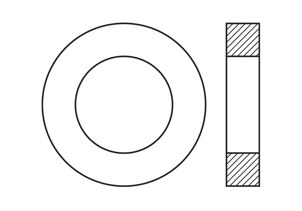 DIN 7989, Arandela plana para estructuras metálicas