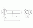 DIN 7991 A2 ~ ISO 10642, Tornillo allen con cabeza avellanada en acero inoxidable A2