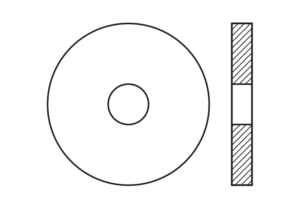 DIN 9021 A4 ~ ISO 7093, Arandela plana ancha en acero inoxidable A4