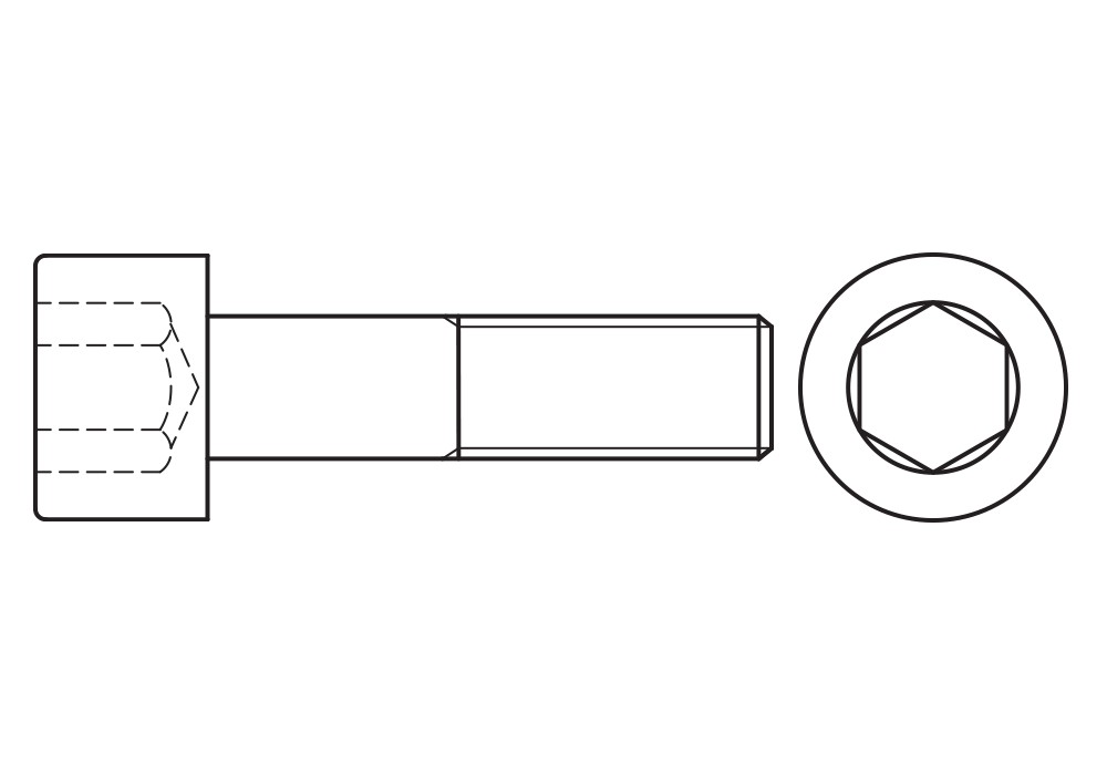 DIN 912 A4 ~ ISO 4762, Tornillo allen en acero inoxidable A4