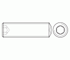 DIN 916 A2 ~ ISO 4029, Espárrago allen con punta filo anular en acero inoxidable A2