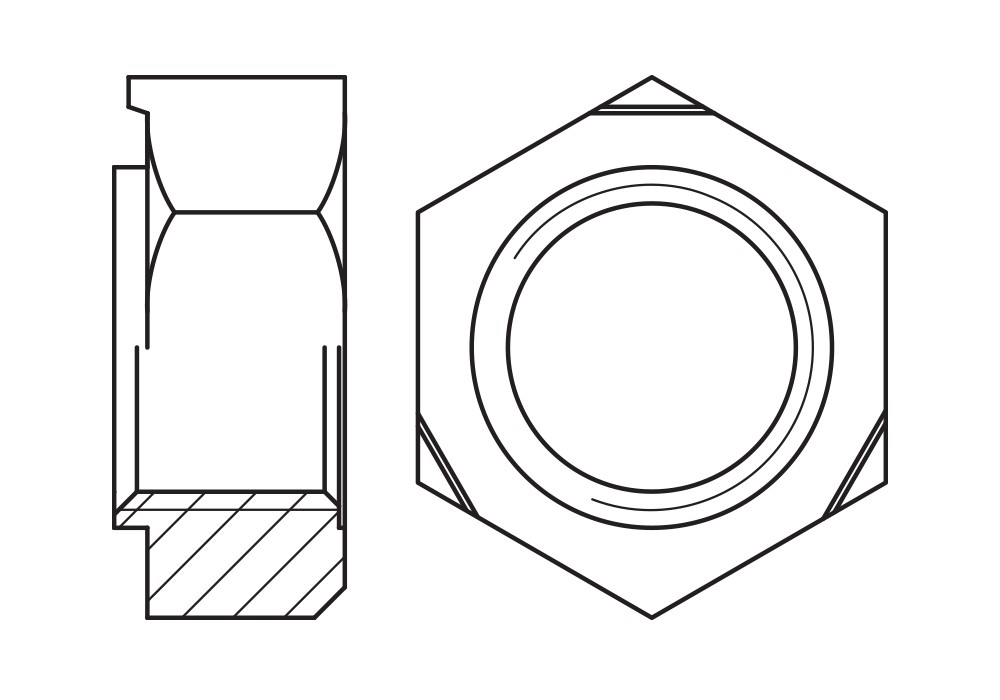 DIN 929 BU, Tuerca cuadrada soldable comercializada a granel