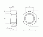 DIN 929 A2, Tuerca cuadrada soldable en acero inoxidable A2