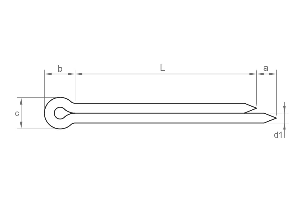 DIN 94 ZP ~ ISO 1234, Pasador de aleta en acabado zincado
