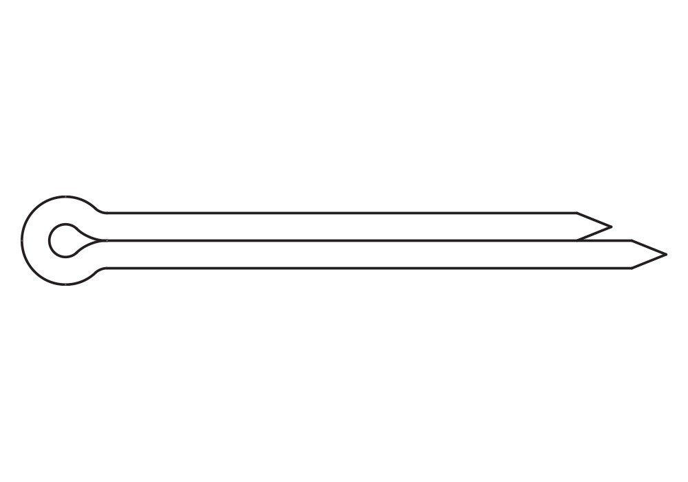 DIN 94 ZP ~ ISO 1234, Pasador de aleta en acabado zincado