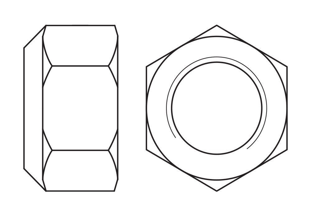 DIN 980 ZP ~ ISO 7042, Tuerca hexagonal autoblocante cónica con forma en 