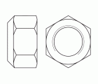 DIN 980 A4 ~ ISO 7042, Tuerca hexagonal autoblocante cónica con forma 