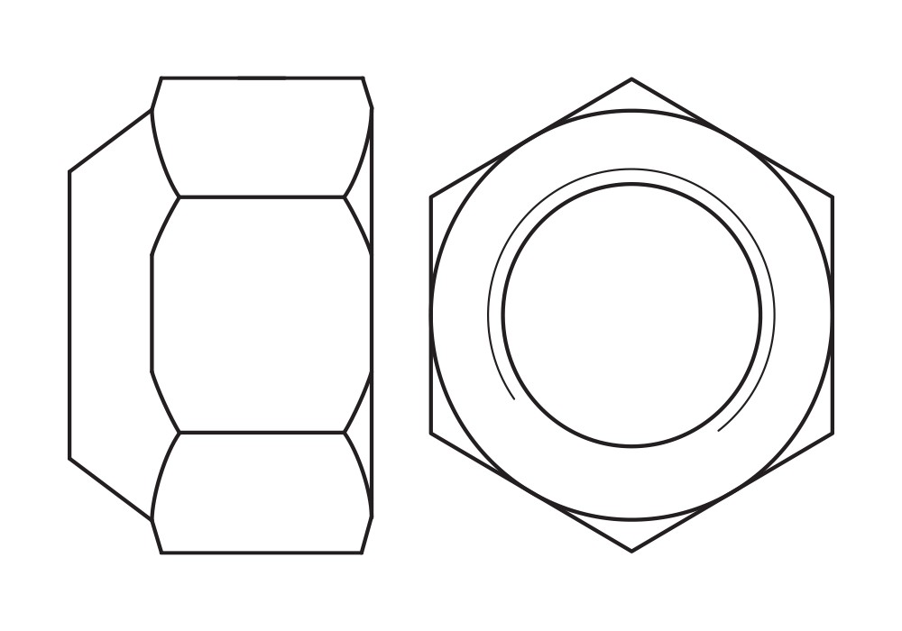 DIN 982 ZP ~ ISO 7040, Tuerca hexagonal autoblocante alta en acabado zincado