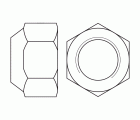 DIN 982 A2 ~ ISO 7040, Tuerca hexagonal autoblocante alta en acero inoxidable A2