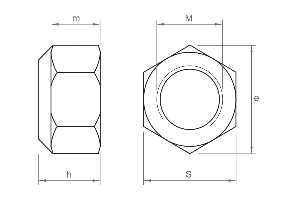 DIN 985.8 ZP ~ ISO 10511, Tuerca hexagonal autoblocante, en acabado zincado y calidad 8