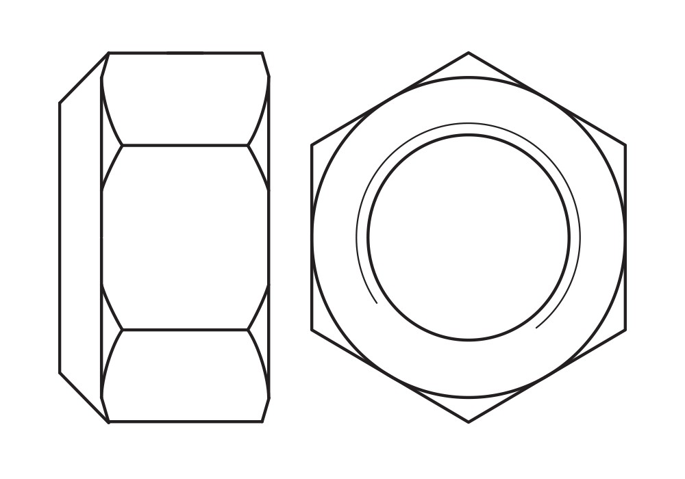 DIN 985.8 ZP ~ ISO 10511, Tuerca hexagonal autoblocante, en acabado zincado y calidad 8