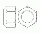 DIN 985 A2 ~ ISO 10511, Tuerca hexagonal autoblocante en acero inoxidable A2