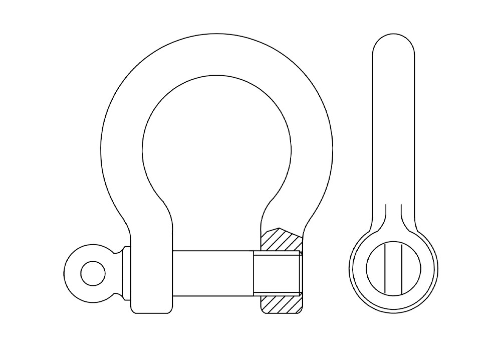BOW-SHA A4, Grillete lira en acero inoxidable A4