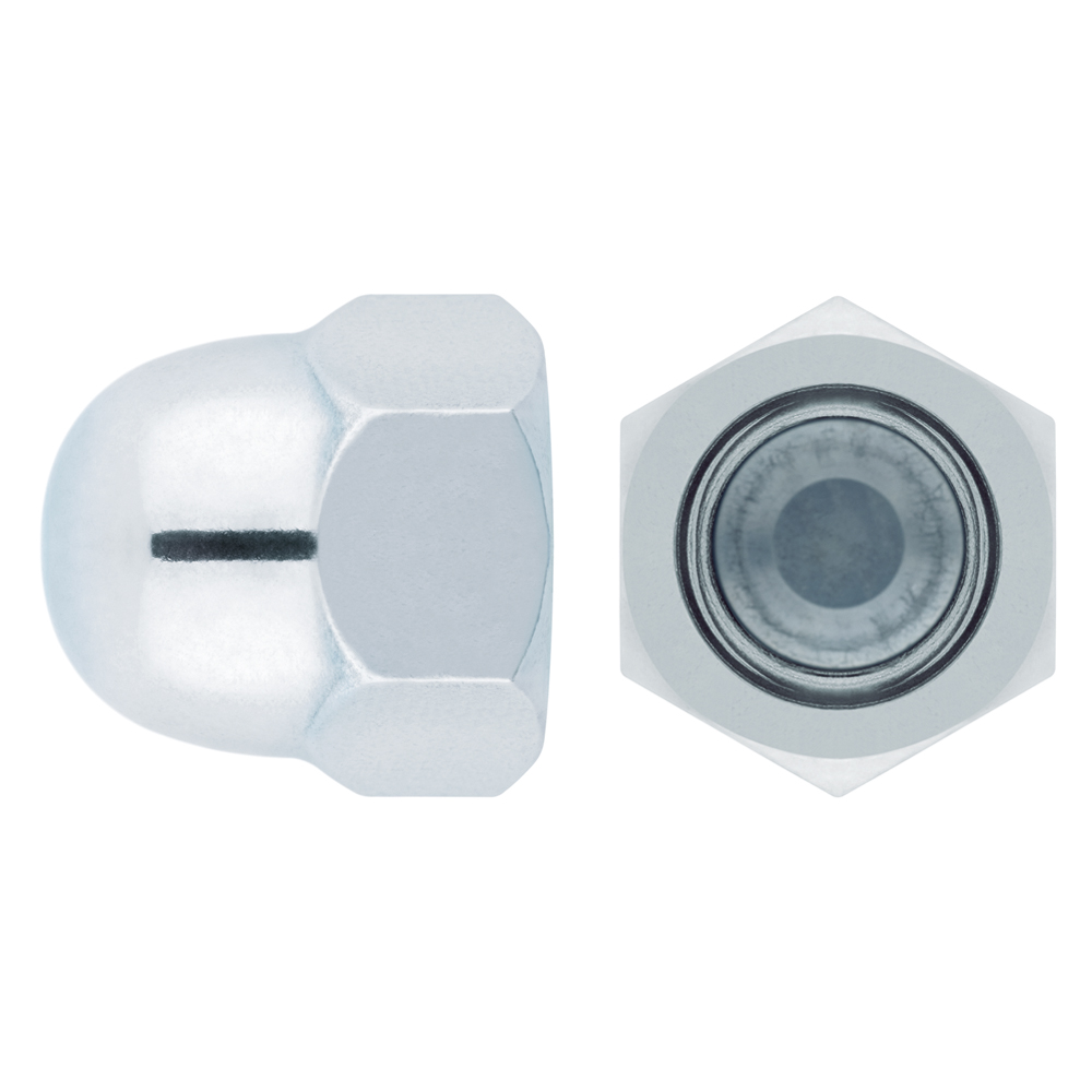 DIN 1587 ZP, Tuerca ciega en acabado zincado