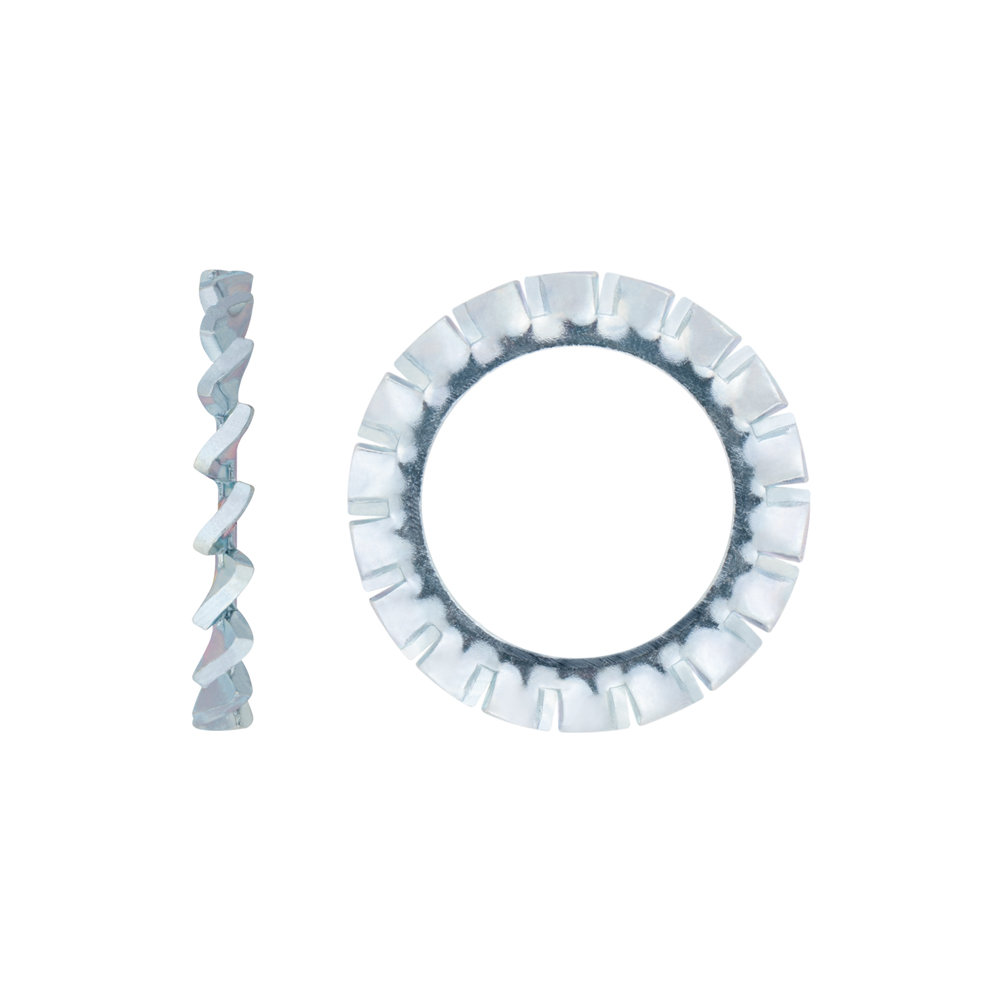 DIN 6798 A ZP, Arandela dentada exterior con forma en 