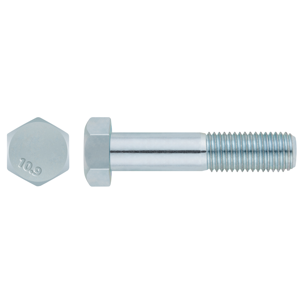 DIN 931 10.9 ZP ~ ISO 4014, Tornillo hexagonal con media rosca en acabado zincado y calidad 10.9