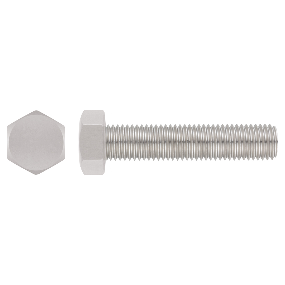 DIN 933 A4 ~ ISO 4017, Tornillo hexagonal con rosca total en acero inoxidable A4