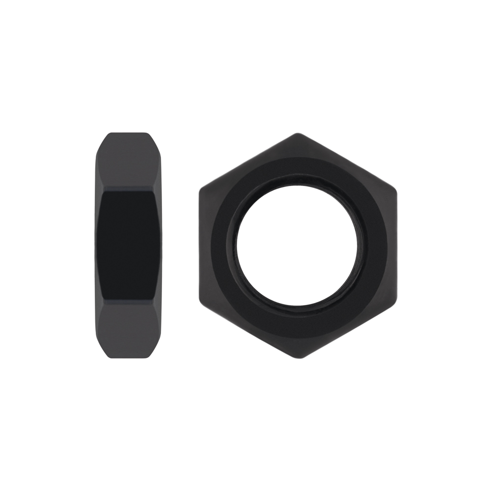 DIN 936 BL ~ ISO 4035, Contratuerca hexagonal en acabado negro