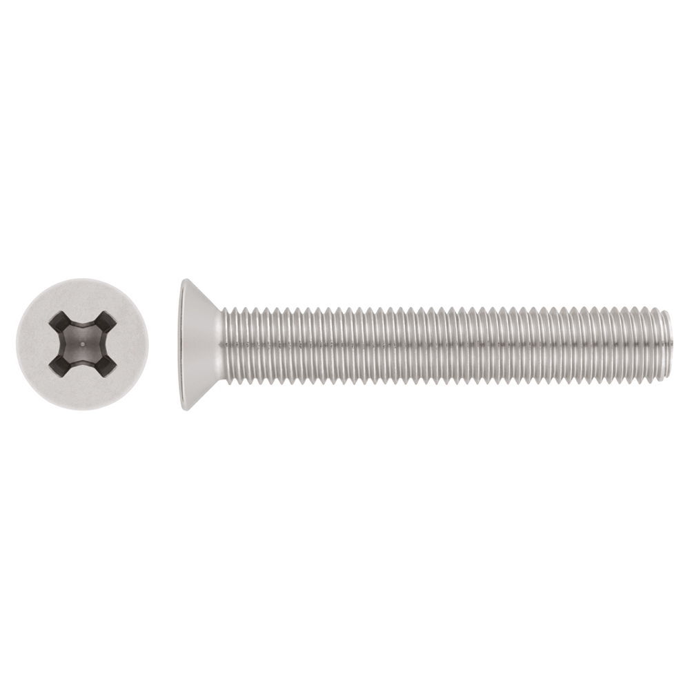 DIN 965 A2 ~ ISO 7046, Tornillo con cabeza avellanada y huella PH en acero inoxidable A2