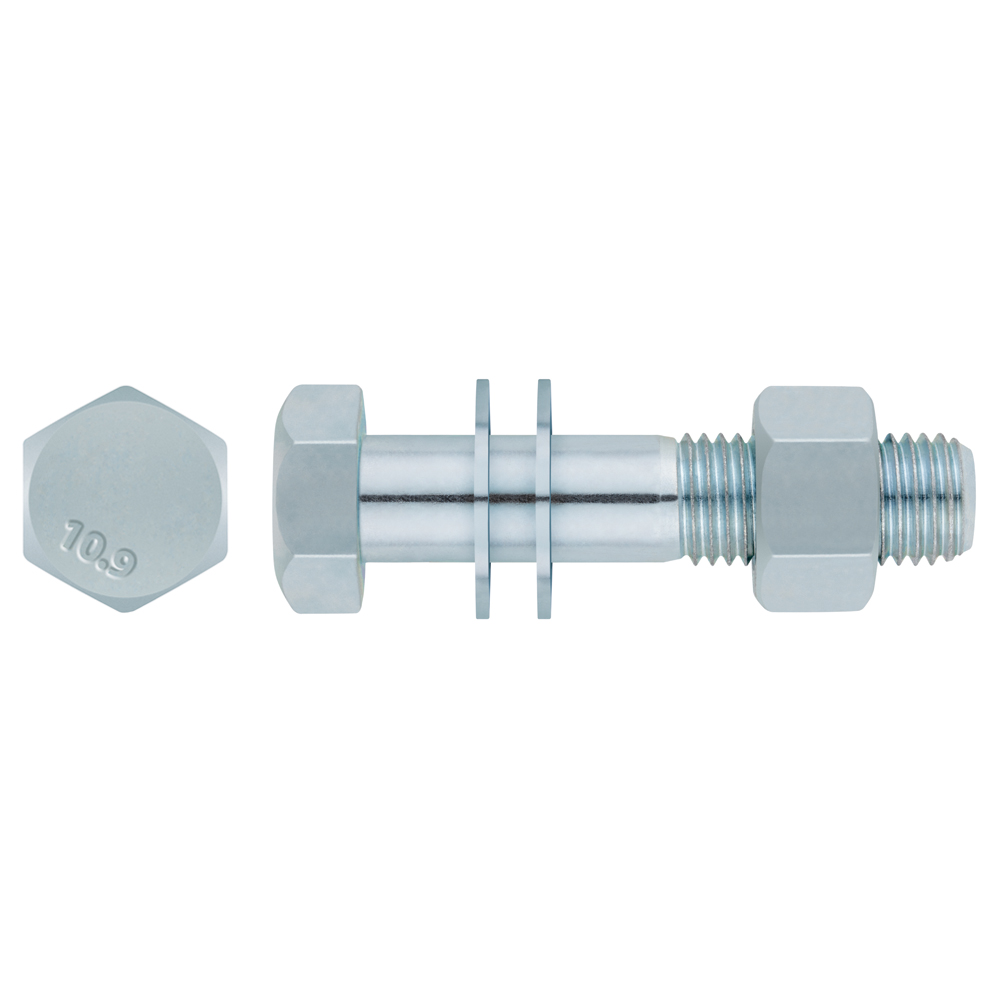 EN 14399-4 10.9 HV SET ZP, Set de tornillería estructural de alta resistencia para precarga, sistema HV con marcado CE, acabado zincado y calidad 10.9