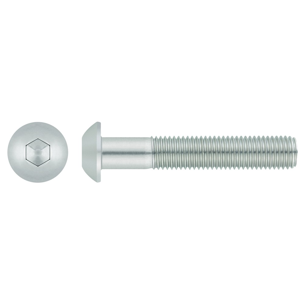 ISO 7380-1 A2 ~ ISO 7380, Tornillo allen con cabeza redonda en acero inoxidable A2