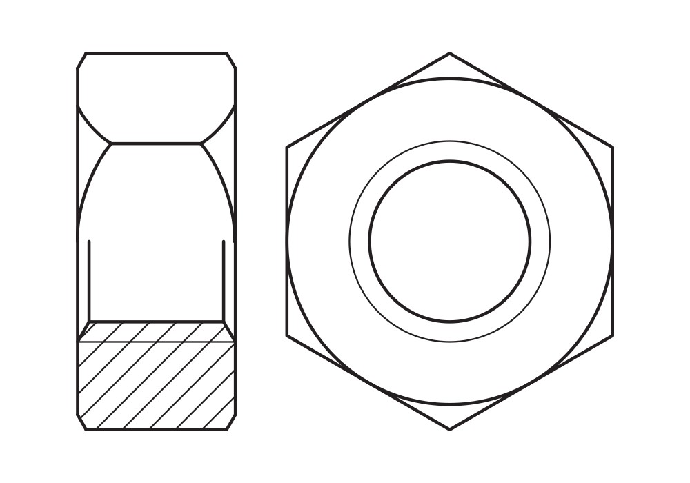 ROTAVATOR NUT BL, Tuerca rotavator en acabado negro
