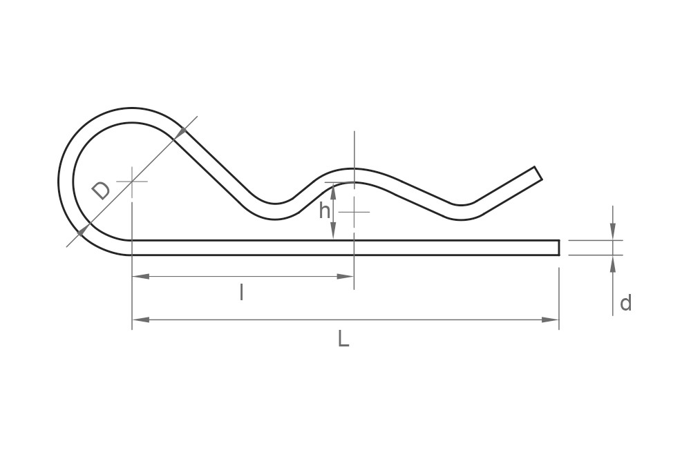 SPRING COTTER ZP, Pasador con forma 