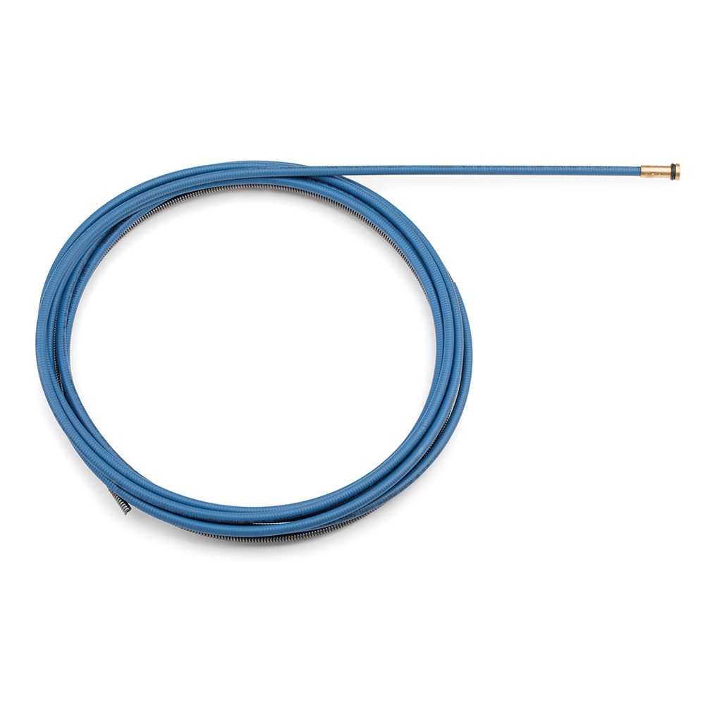 SIRGA METÁLICA AZUL (0,8-1,0), Guía para hilo de soldadura en diámetros de 0,8 a 1,0 mm. 4 metros de longitud