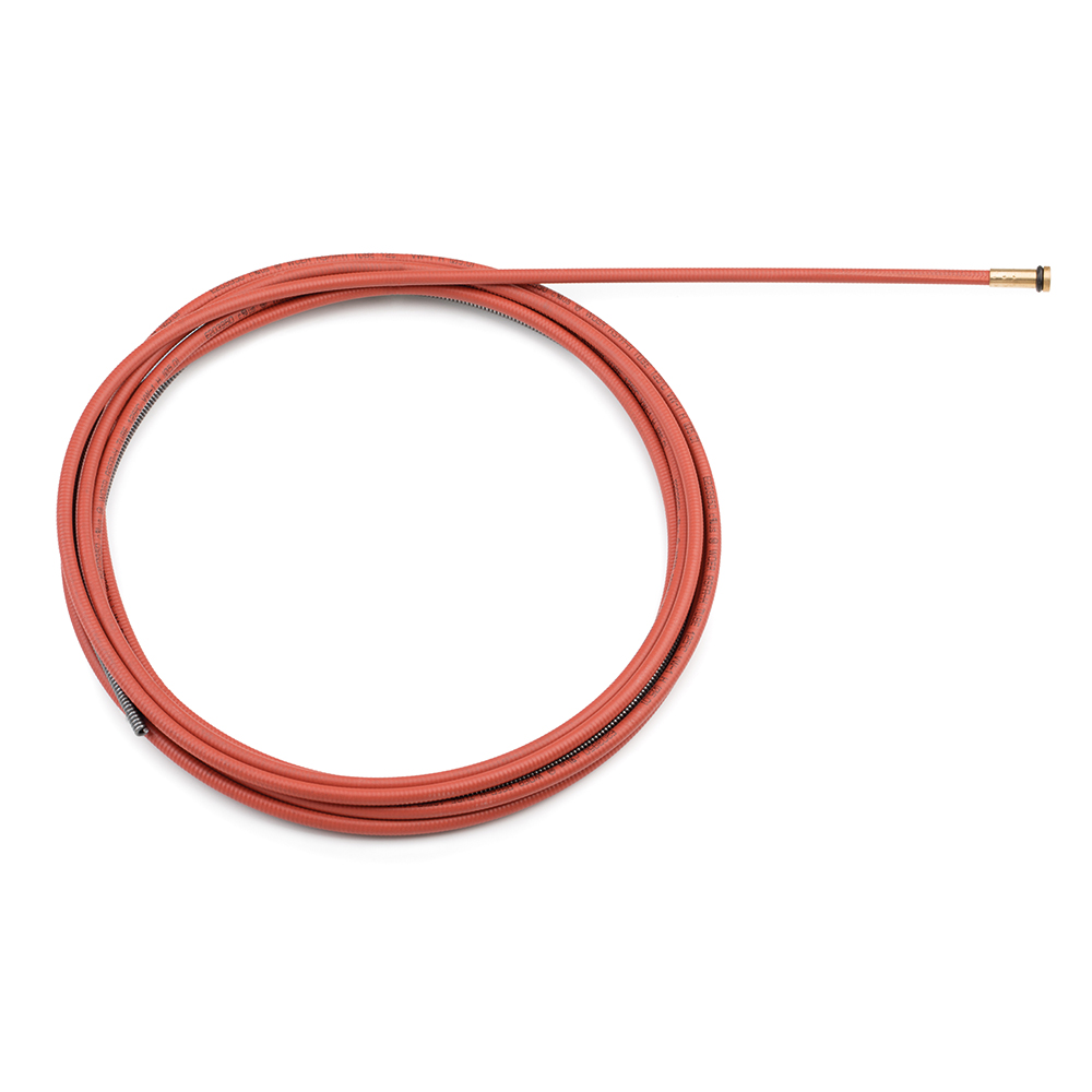 SIRGA METÁLICA ROJA (1,0-1,2), Guía para hilo de soldadura en diámetros de 1,0 a 1,2 mm. 4 metros de longitud