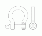 BOW-SHA A4, Grillete lira en acero inoxidable A4