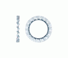 DIN 6798 A ZP, Arandela dentada exterior con forma en 