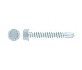 DIN 7504-K ZP, Tornillo autotaladrante con punta broca, cabeza hexagonal y arandela estampada en acabado zincado