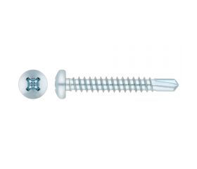 DIN 7504-N ZP, Tornillo autotaladrante con punta broca, cabeza alomada y huella PH en acabado zincado